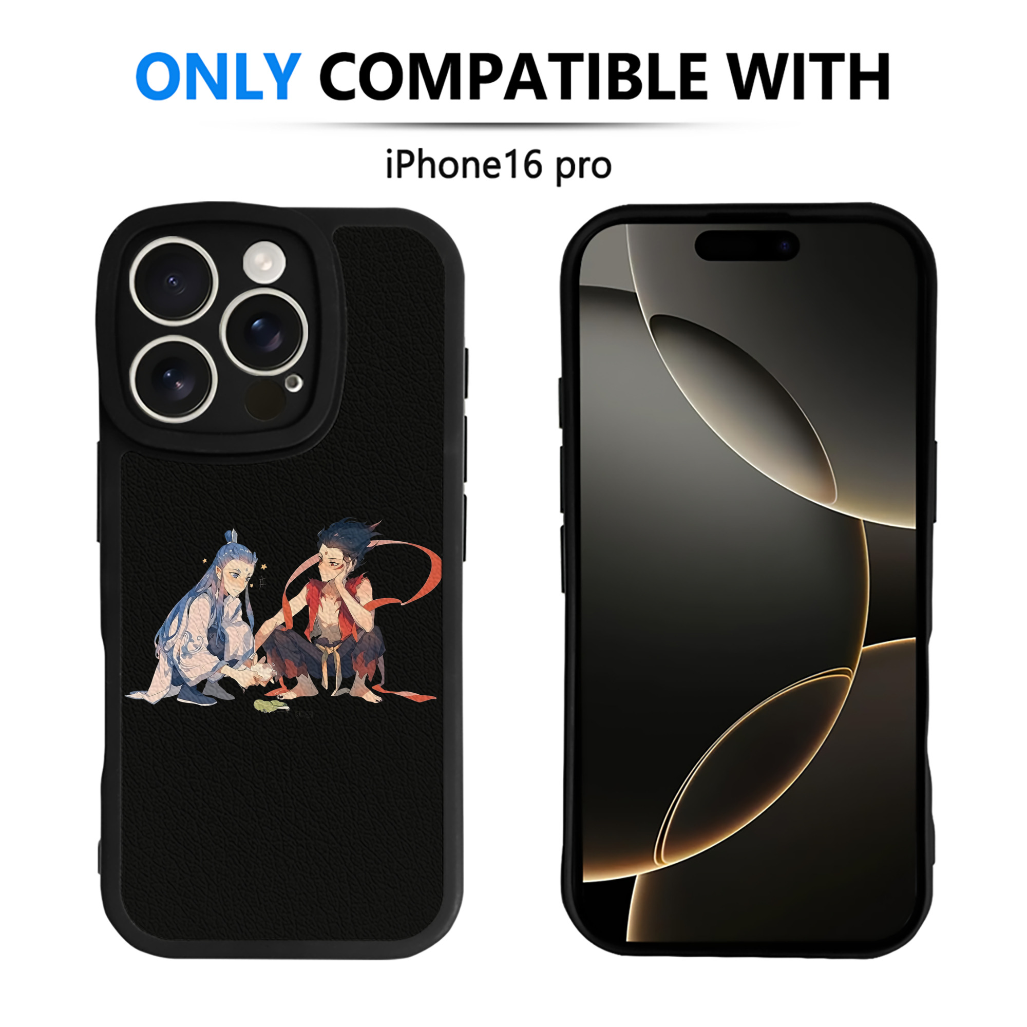 （画像用） Ne Zha 2 ナタ 魔童の大暴れ 【iPhone 16シリーズ対応】シリコンスマホケース（レザー調） 材質：シリコン